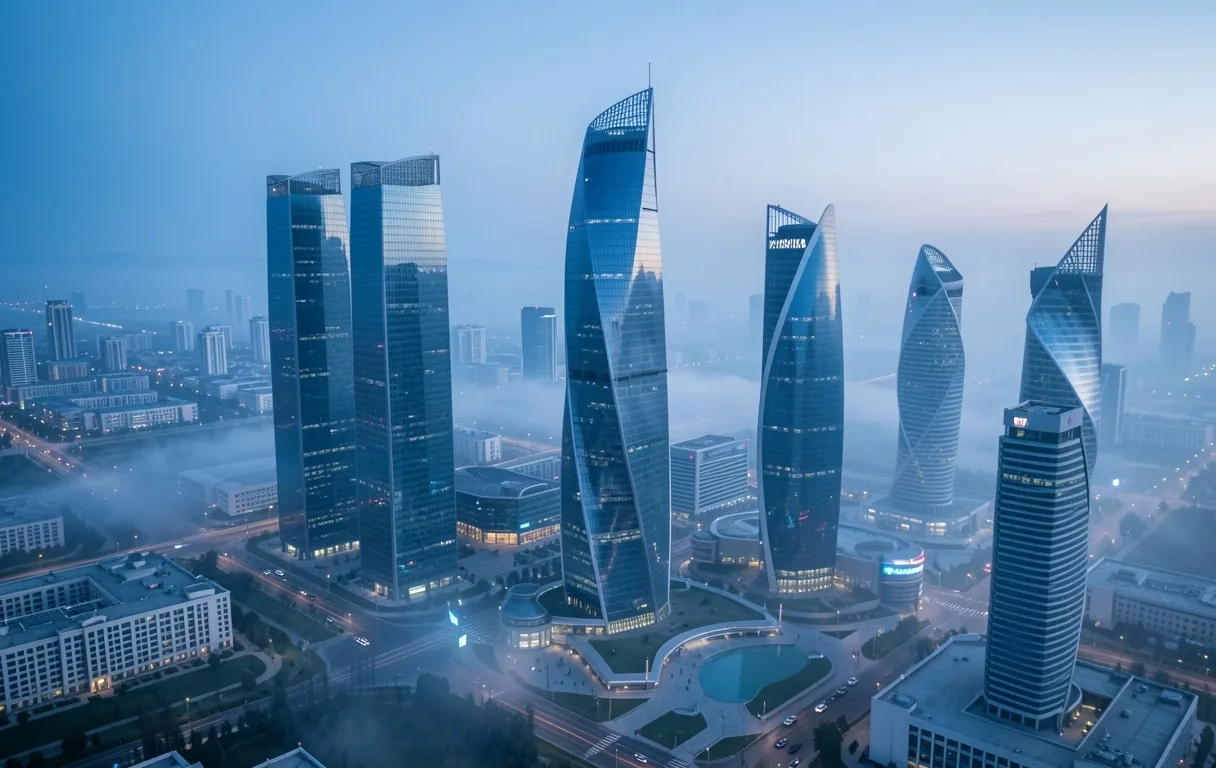 Панорама финансового центра Астаны
